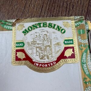 Vintage Montesino Gran Corona Empty Wood Cigar Box Dominican Republic